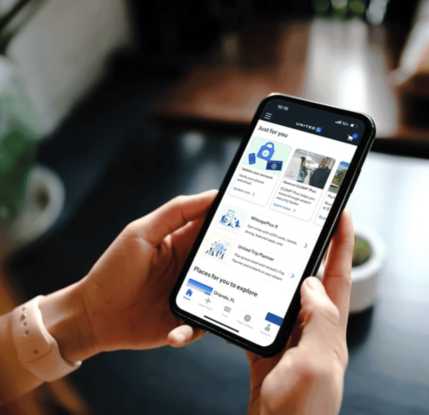 Using United App At Home