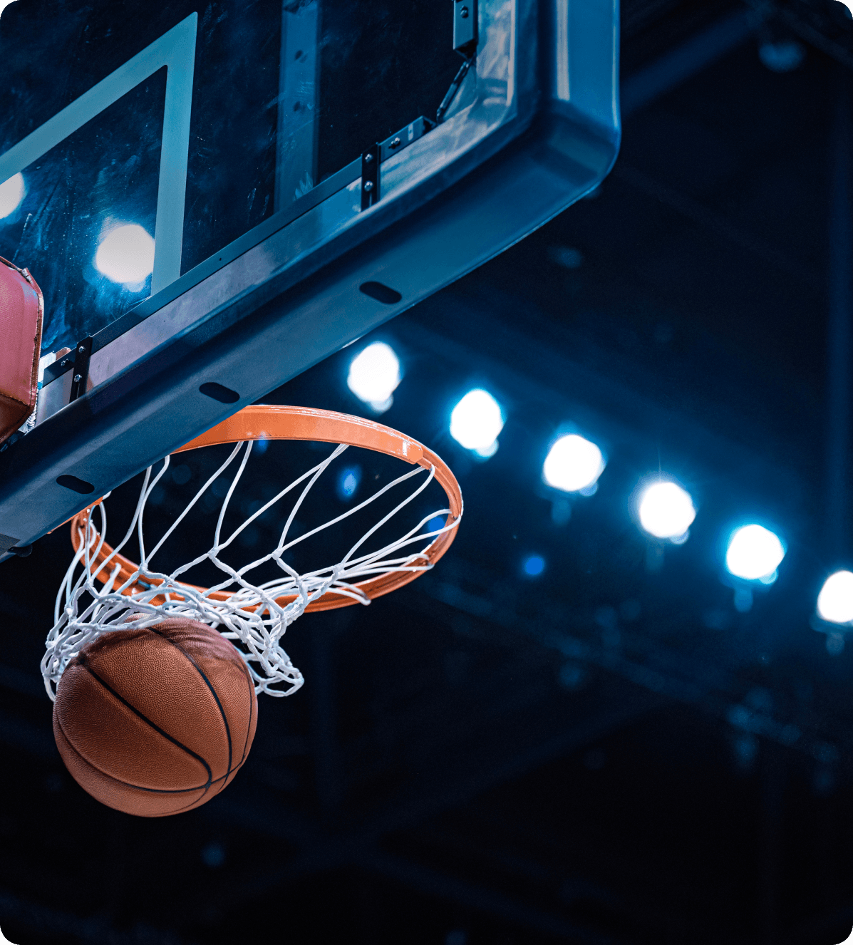 A close up photo of some football players blocking and running on the football field
